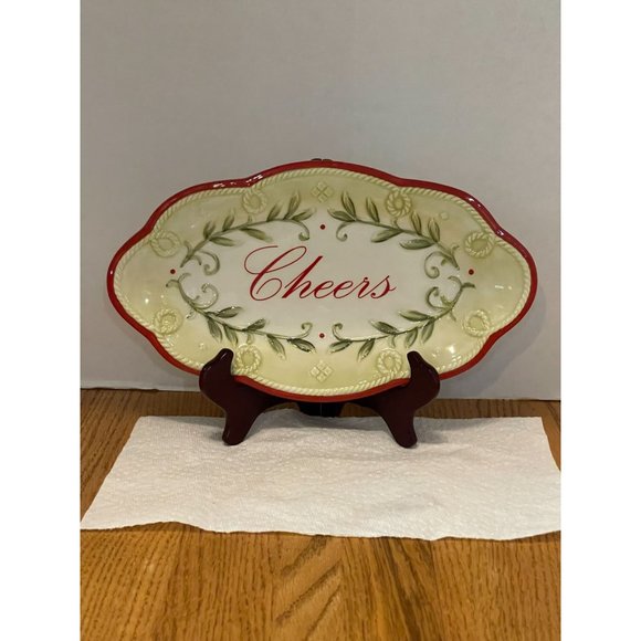 Collectible Fitz And Floyd Christmas Cheer Tray. - Picture 7 of 8